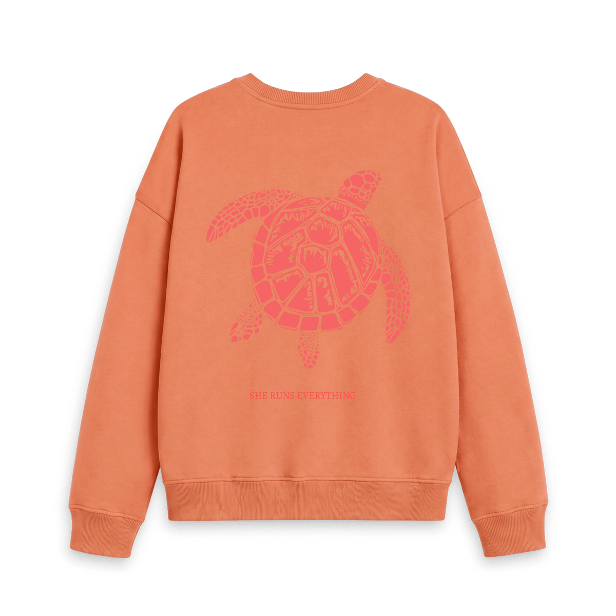 Apricot Printed Sweater Back
