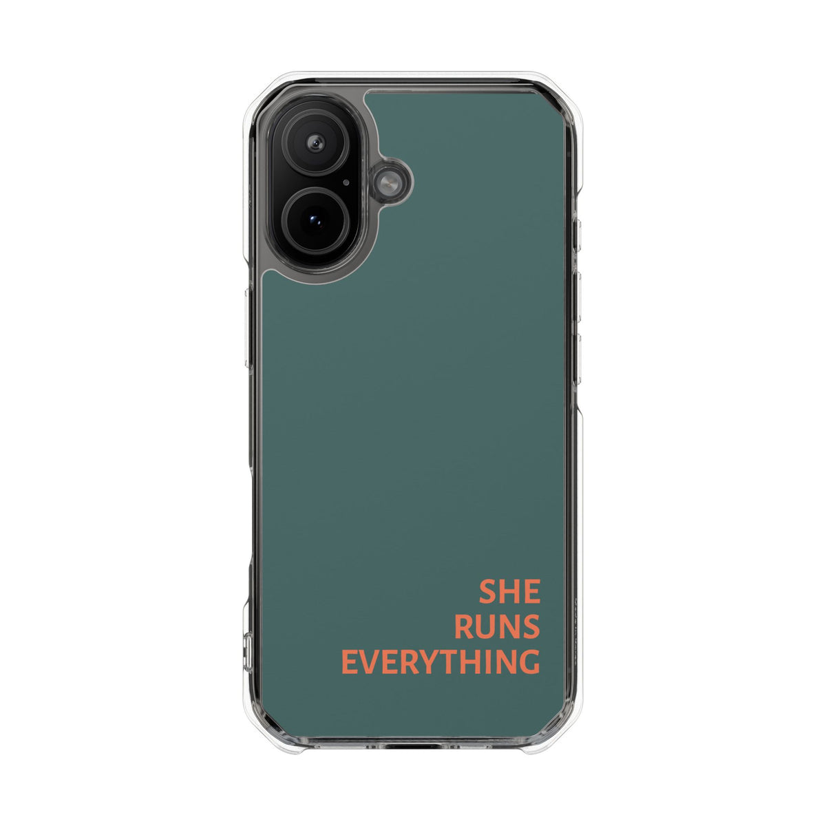 SHE RUNS EVERYTHING Teal Phone Case, iPhone 14 15 16 17