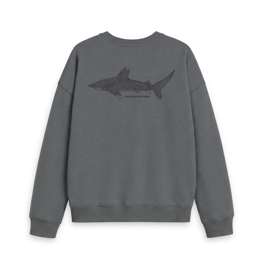 Slate Grey Printed Sweater Back