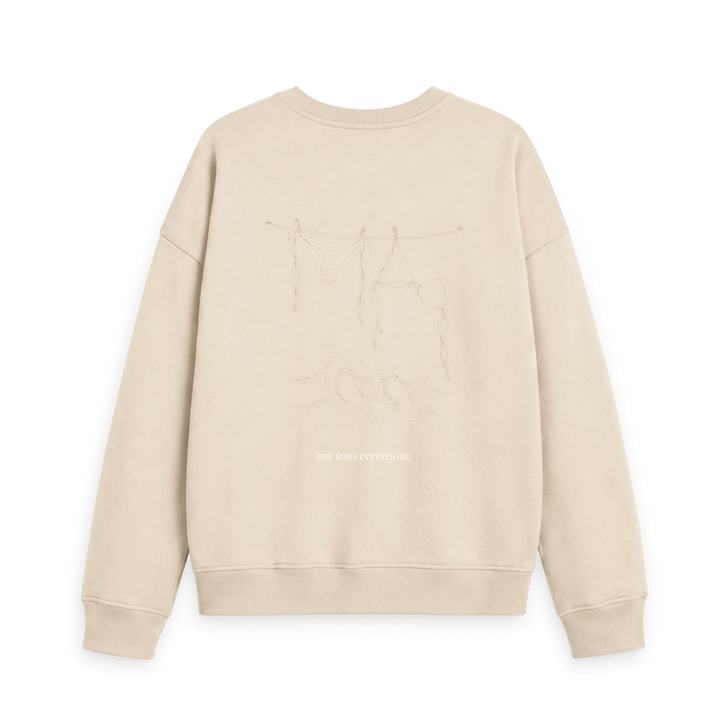 Oat Printed Sweater Back