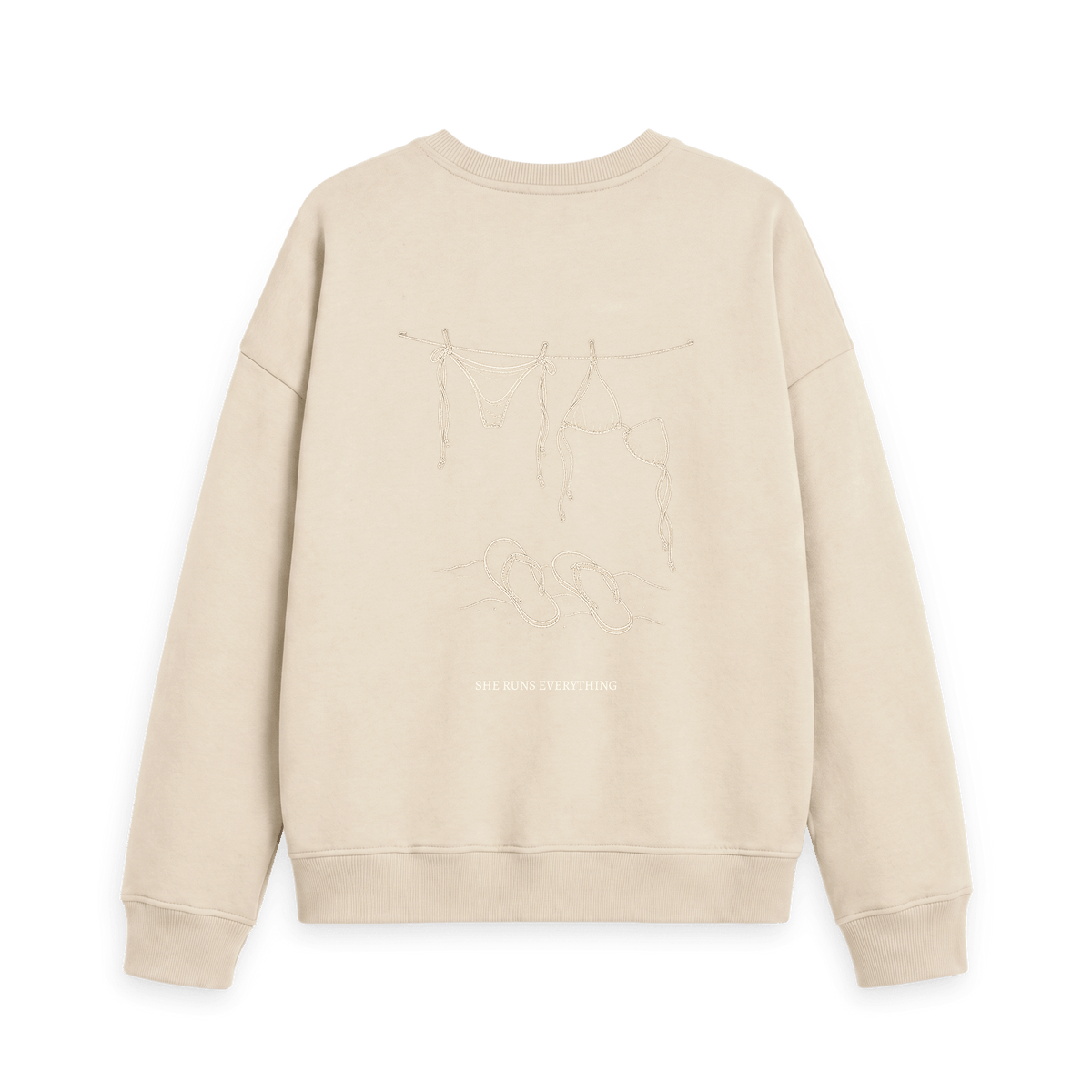 Oat Printed Sweater Back