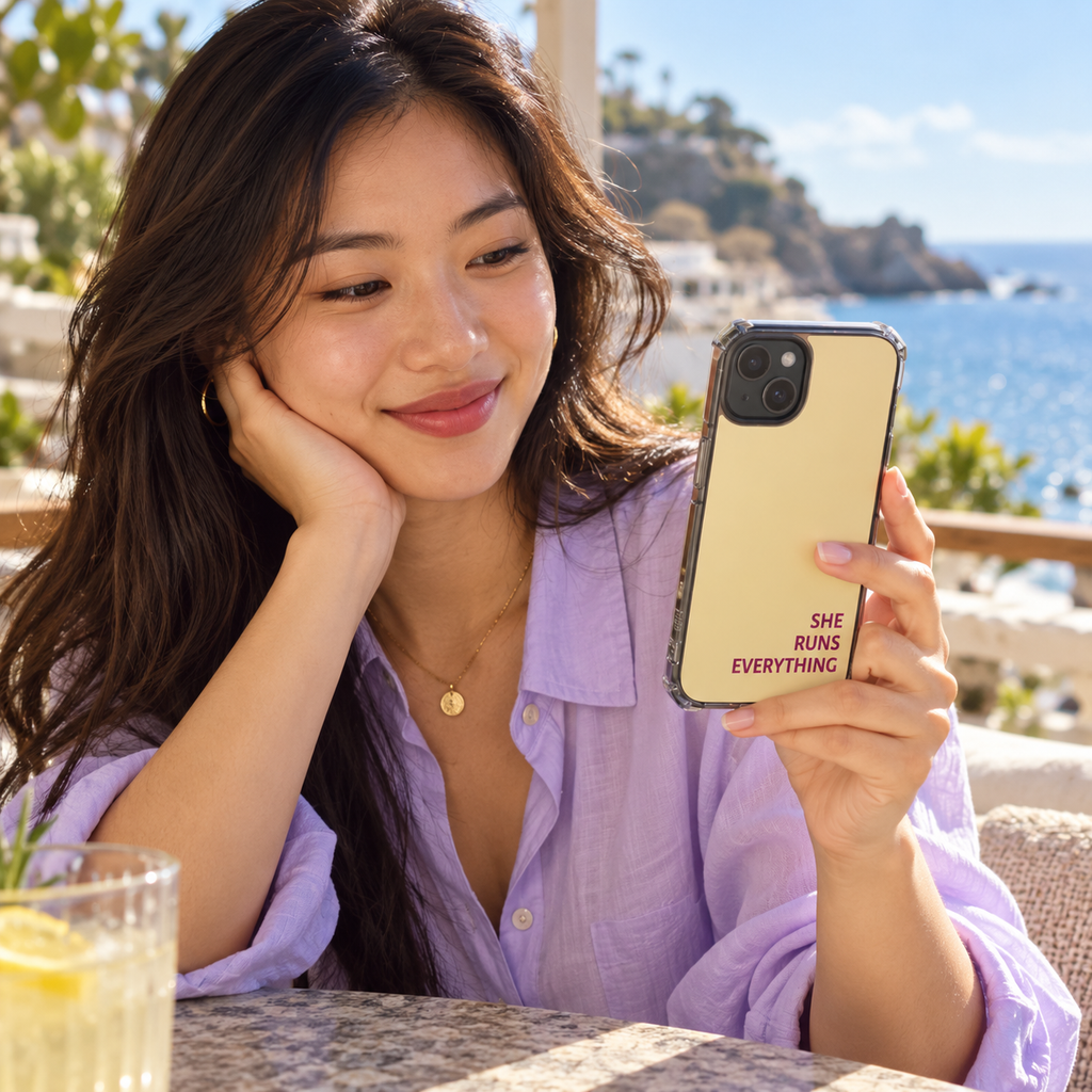 SHE RUNS EVERYTHING Butter Yellow Phone Case, iPhone 14 15 16 17