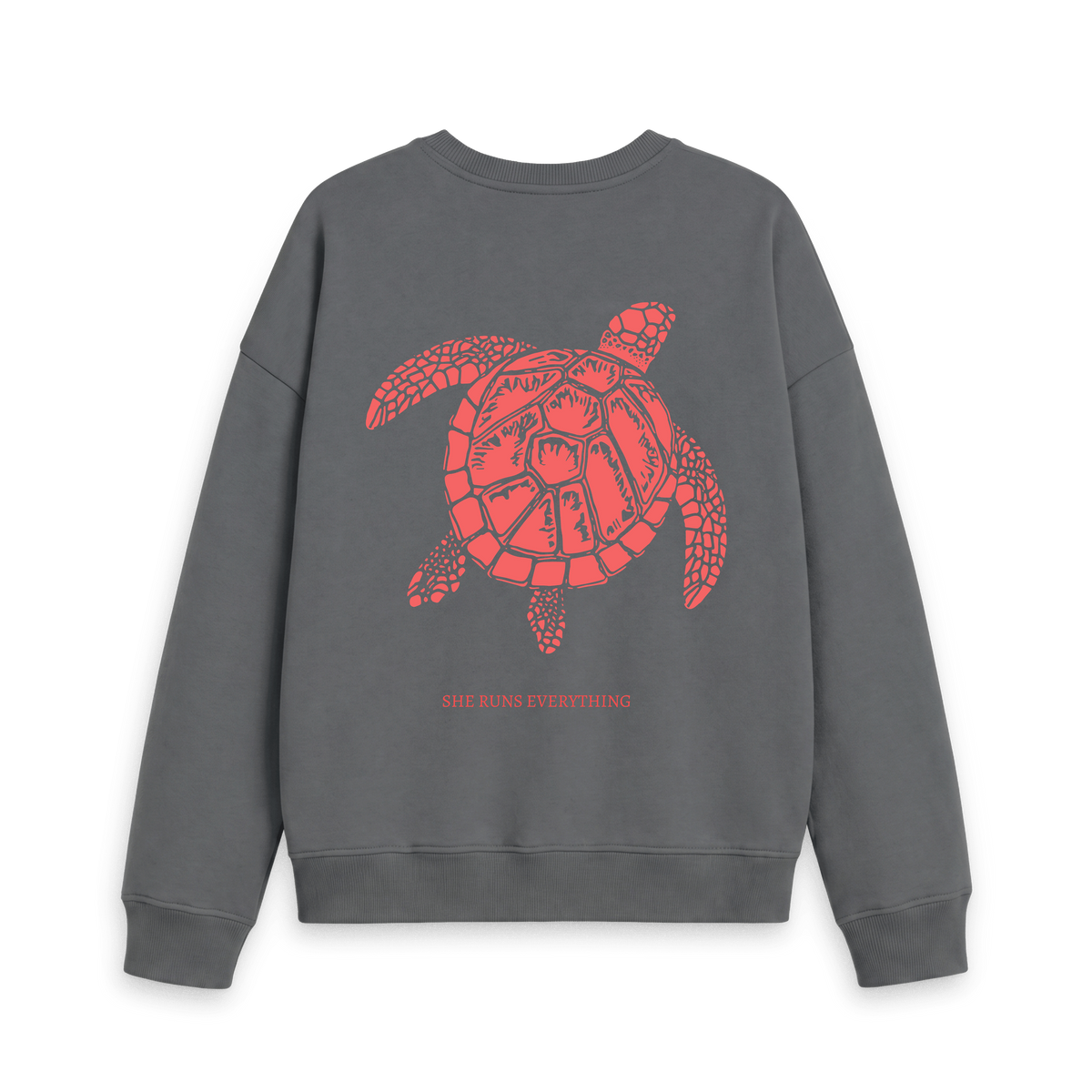 Slate Grey Printed Sweater Back