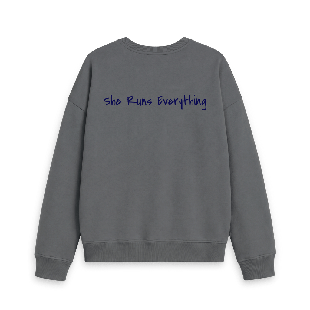 Slate Grey Printed Sweater Back