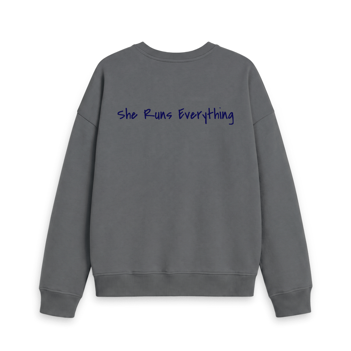 Slate Grey Printed Sweater Back