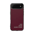 SHE RUNS EVERYTHING Burgundy Phone Case, iPhone 14 15 16 17