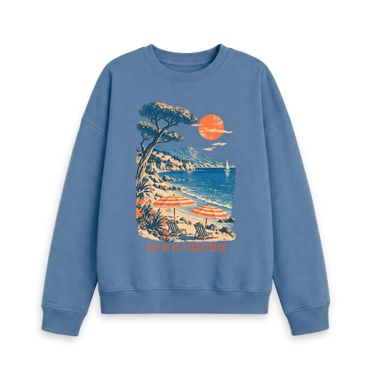 Solent Printed Sweater Front