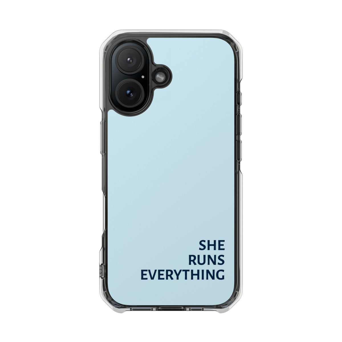 SHE RUNS EVERYTHING Blue Phone Case, iPhone 14 15 16 17