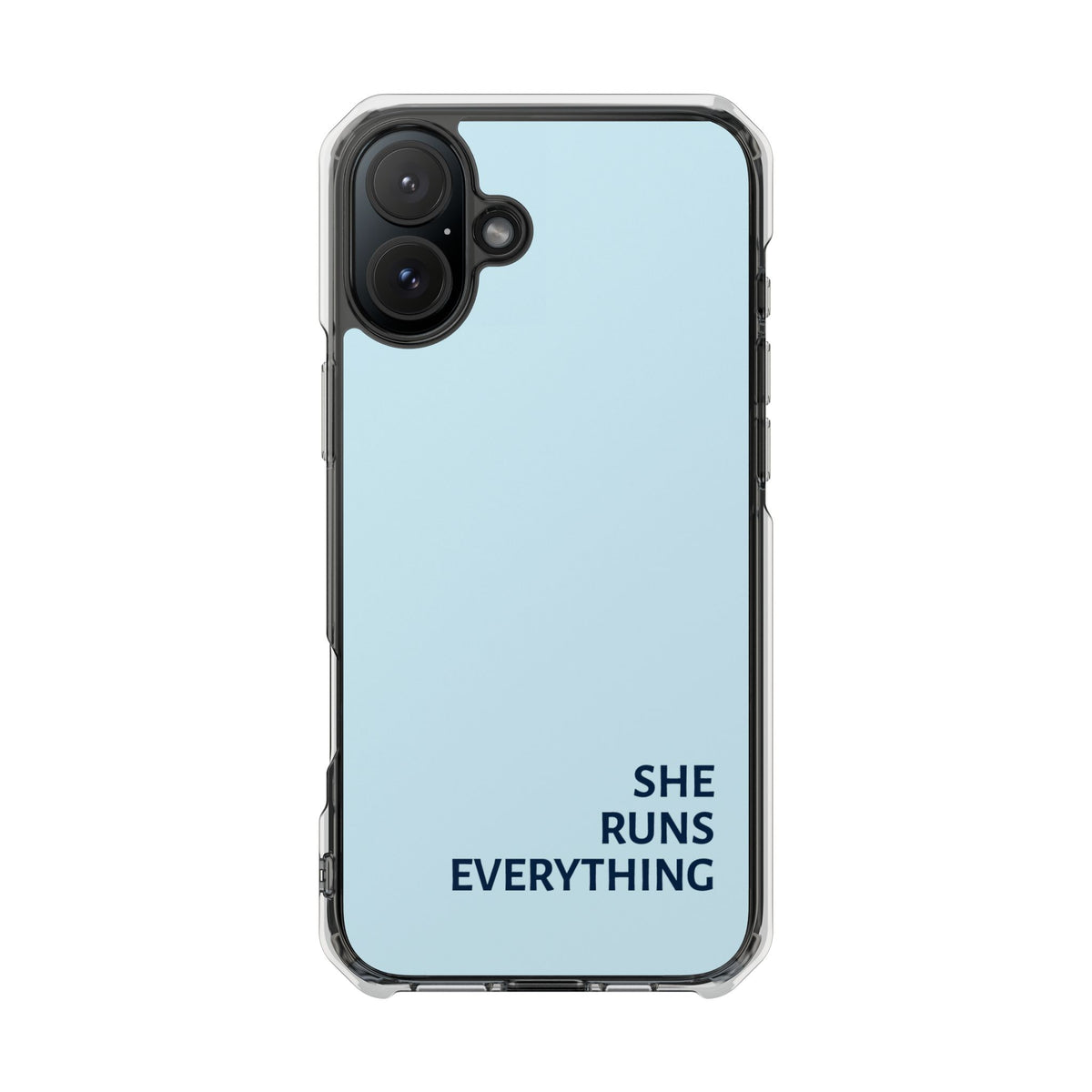 SHE RUNS EVERYTHING Blue Phone Case, iPhone 14 15 16 17