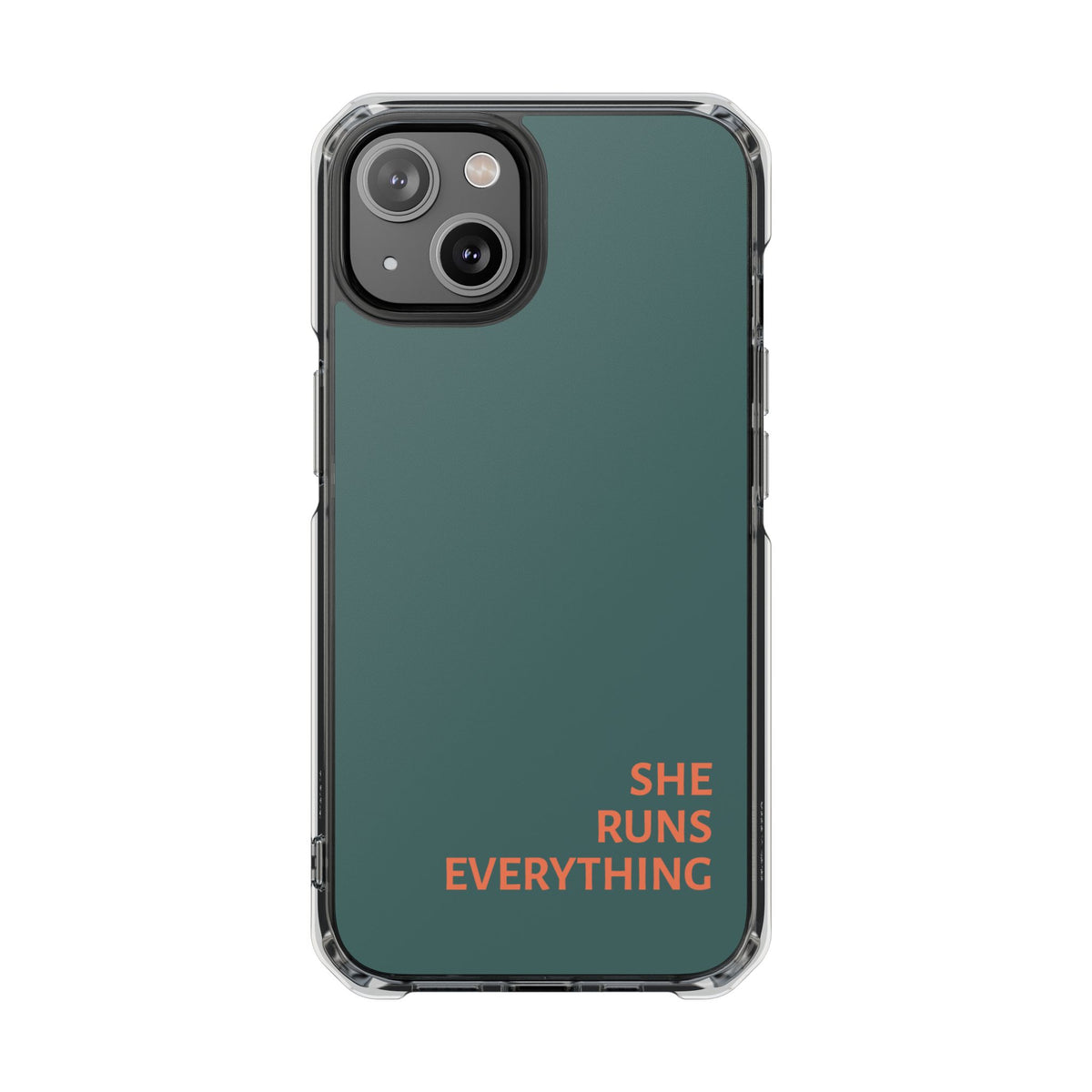 SHE RUNS EVERYTHING Teal Phone Case, iPhone 14 15 16 17