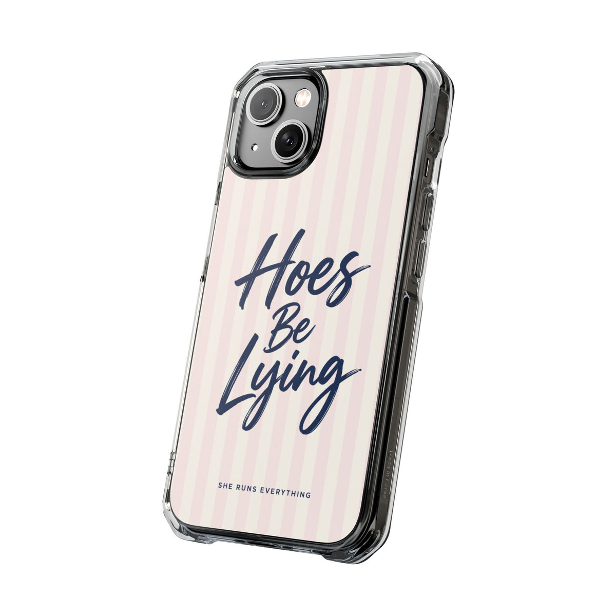 Hoes Be Lying Phone Case, Nevy Script iPhone Case, MagSafe Compatible Impact Case, Funny Gift for Her, iPhone 14 15 16 17