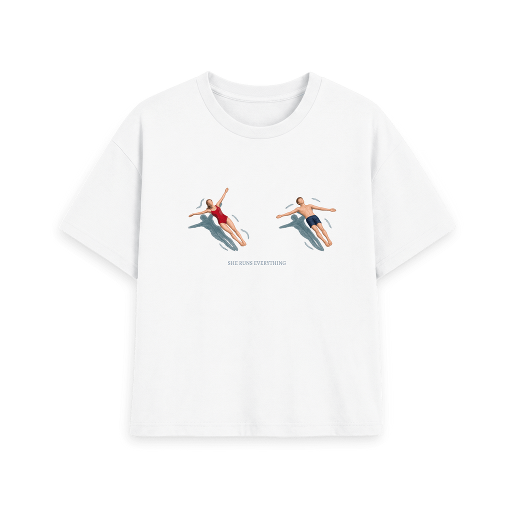 White Printed T-shirt Front