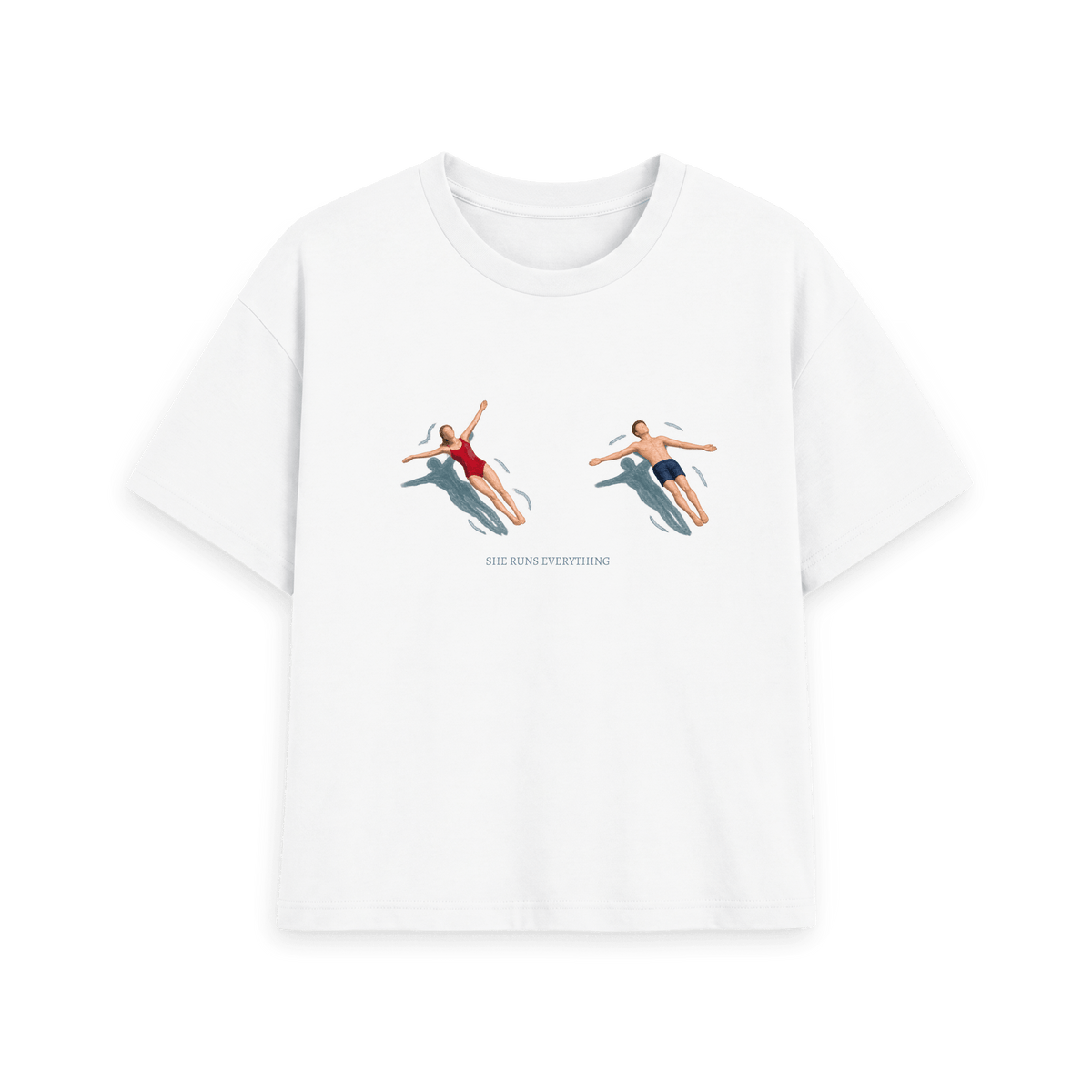White Printed T-shirt Front
