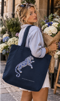 Elodie Large Tote | Premium Heavyweight Cotton Canvas | Navy | 30L