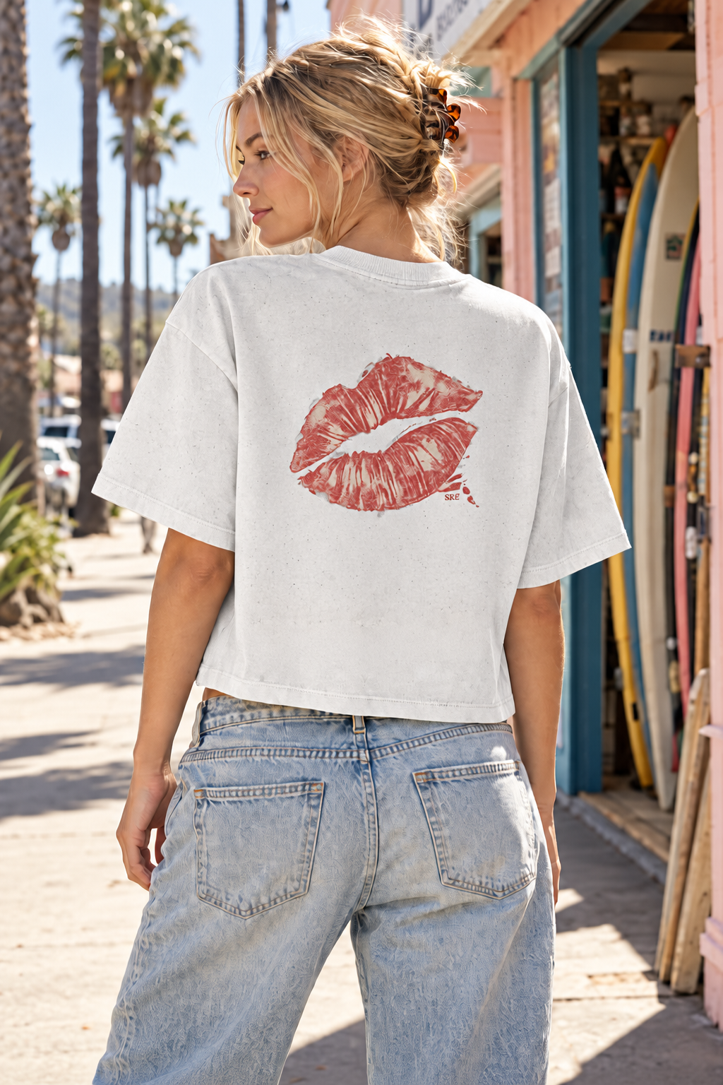 Gigi Tee | Organic & Recycled Cotton Crop | Vintage Graphic SHE RUNS EVERYTHING