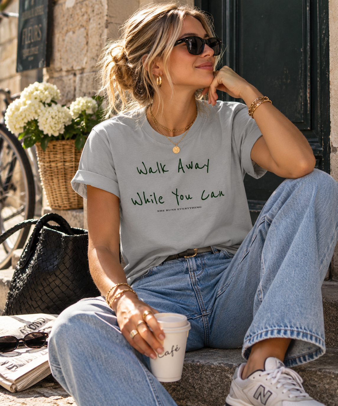 Jenny Tee | Walk Away While You Can | Women's Statement T-Shirt