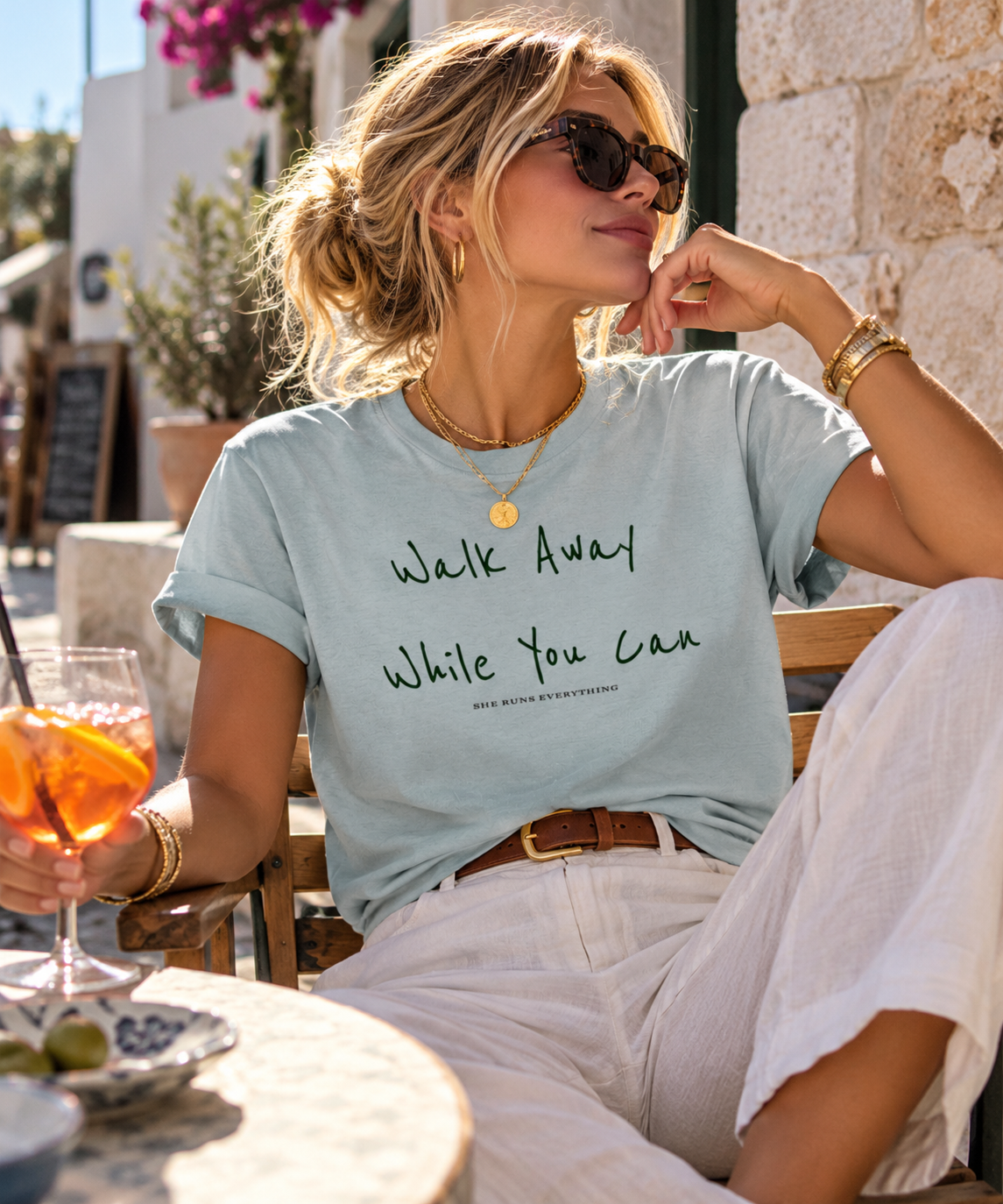 Jenny Tee | Walk Away While You Can | Women's Statement T-Shirt