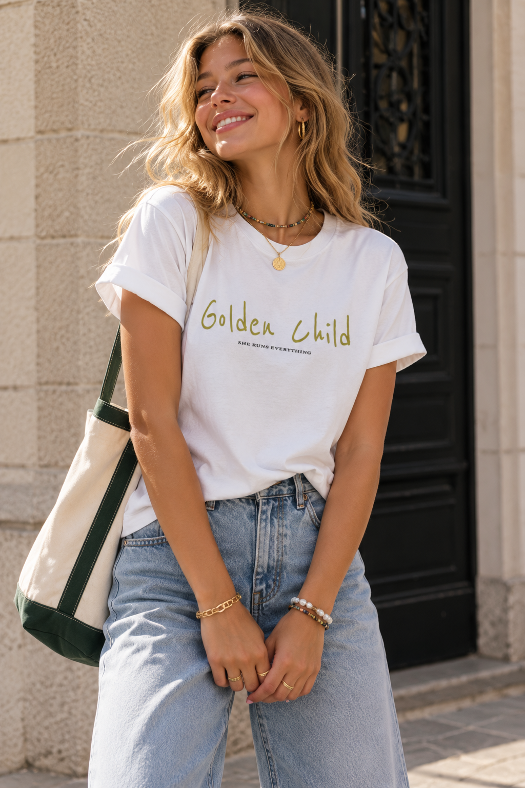 The Joy Tee – Golden Child Energy.