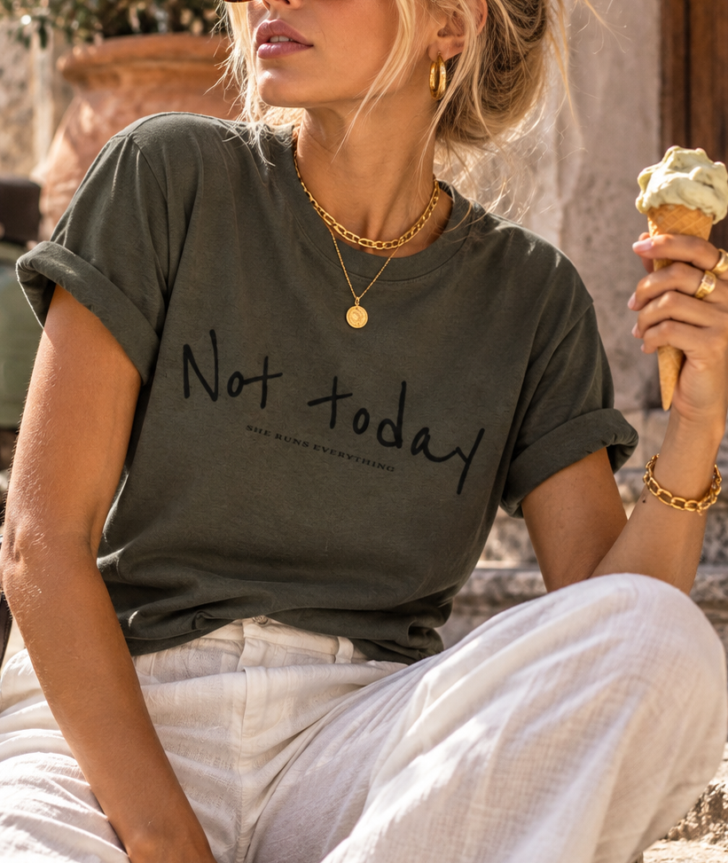 Melissa Tee | Organic Cotton | Not Today Front Print