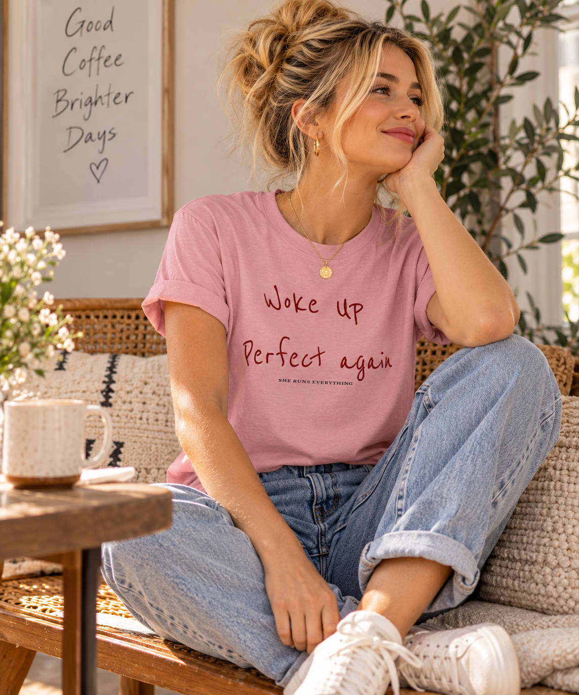 Pippa Tee | Woke Up Perfect Again | Women's Statement T-Shirt