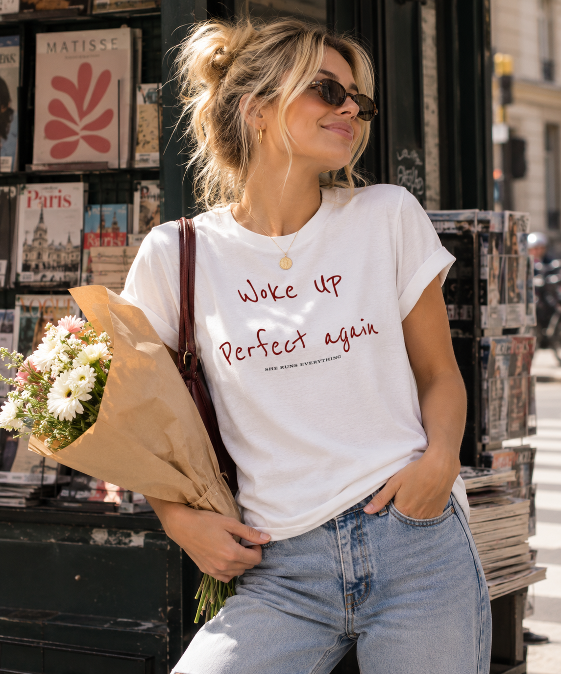 Pippa Tee | Woke Up Perfect Again | Women's Statement T-Shirt