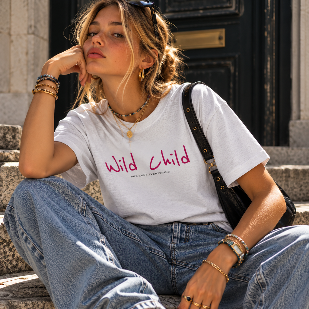 Poppy Tee – Wild Child | Women's Graphic T-Shirt