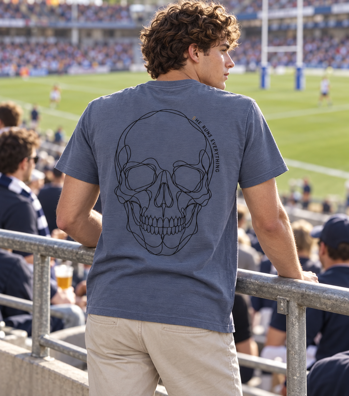 Sam Tee | Men’s 100% Organic Cotton Skull T-Shirt | She Runs Everything