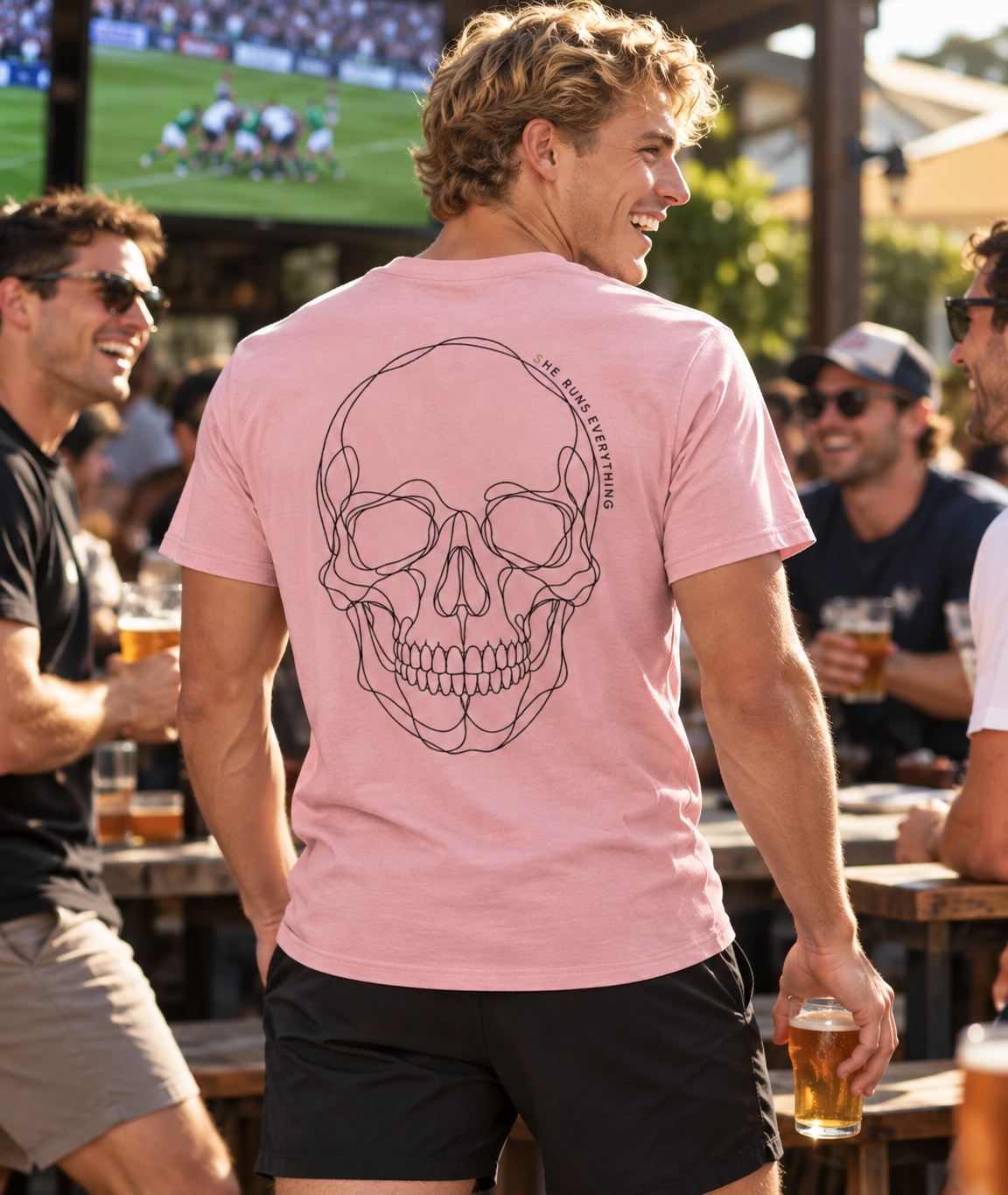 Sam Tee | Men’s 100% Organic Cotton Skull T-Shirt | She Runs Everything