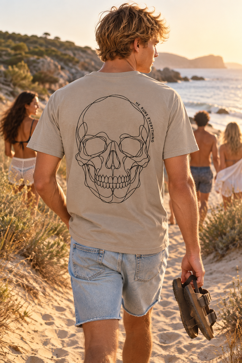 Sam Tee | Men’s 100% Organic Cotton Skull T-Shirt | She Runs Everything