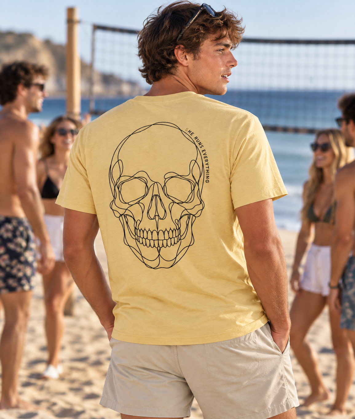 Sam Tee | Men’s 100% Organic Cotton Skull T-Shirt | She Runs Everything