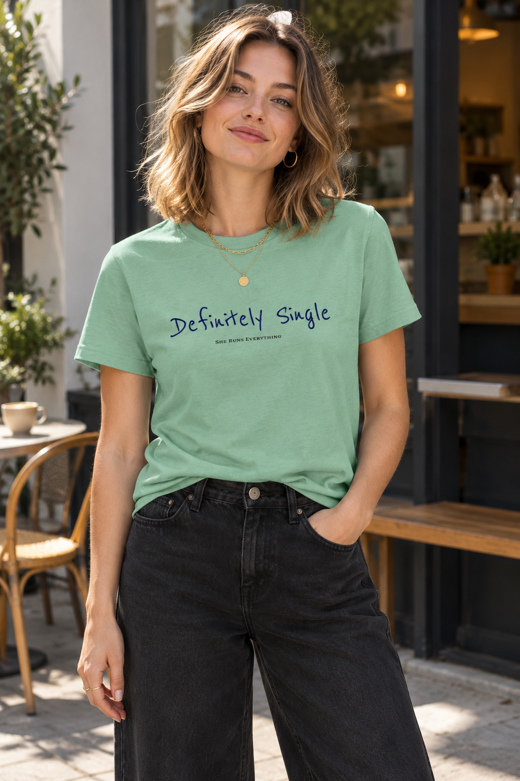 Tallulah Tee | Definitely Single | Organic Cotton Women's T-Shirt