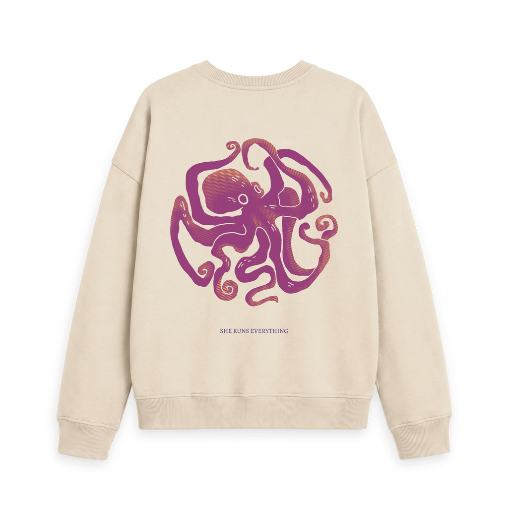 Oat Printed Sweater Back