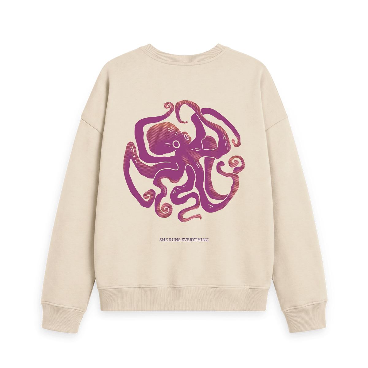 Oat Printed Sweater Back