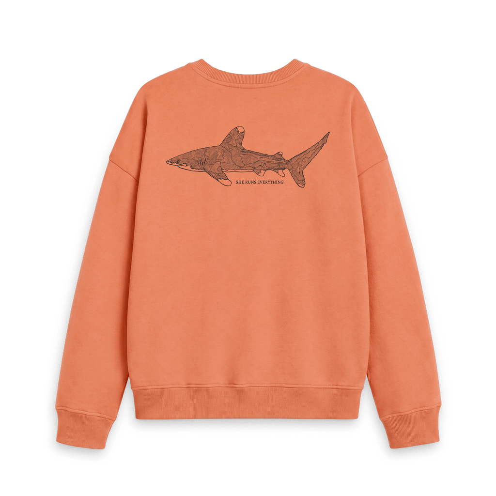 Apricot Printed Sweater Back
