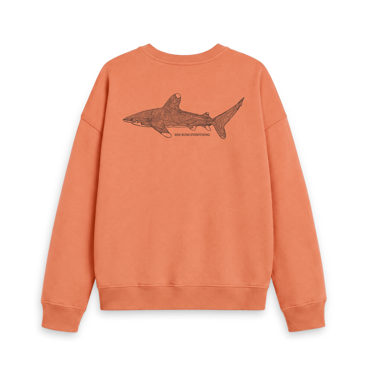 Apricot Printed Sweater Back