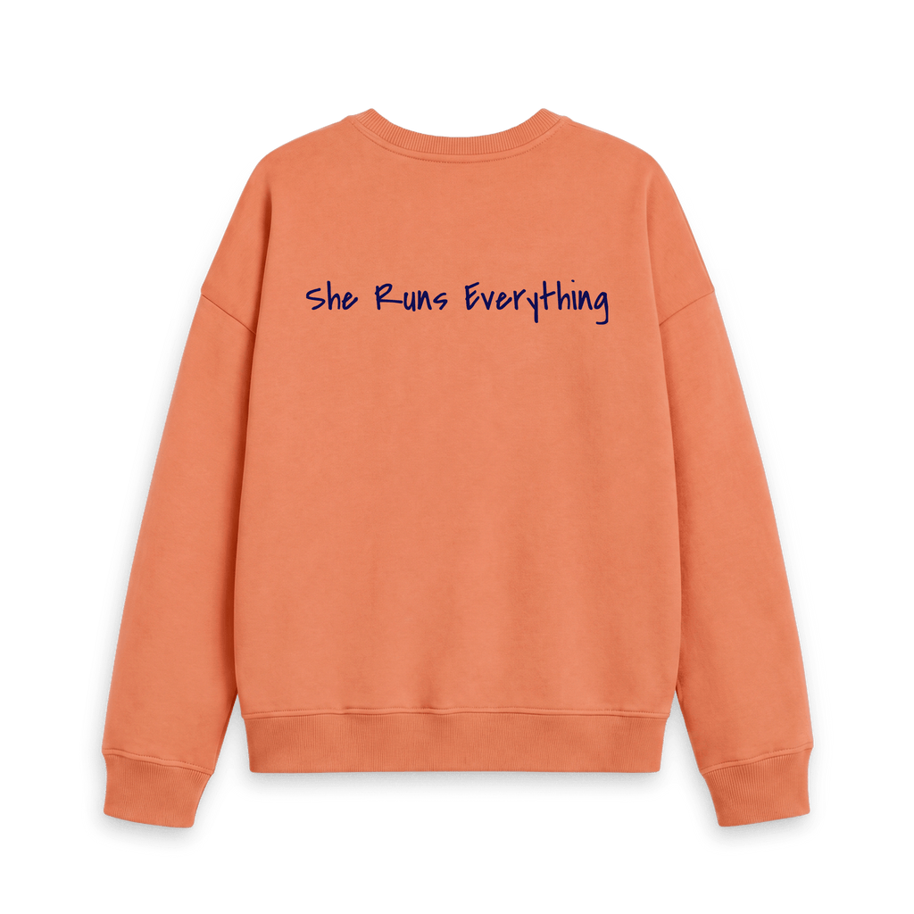 Apricot Printed Sweater Back