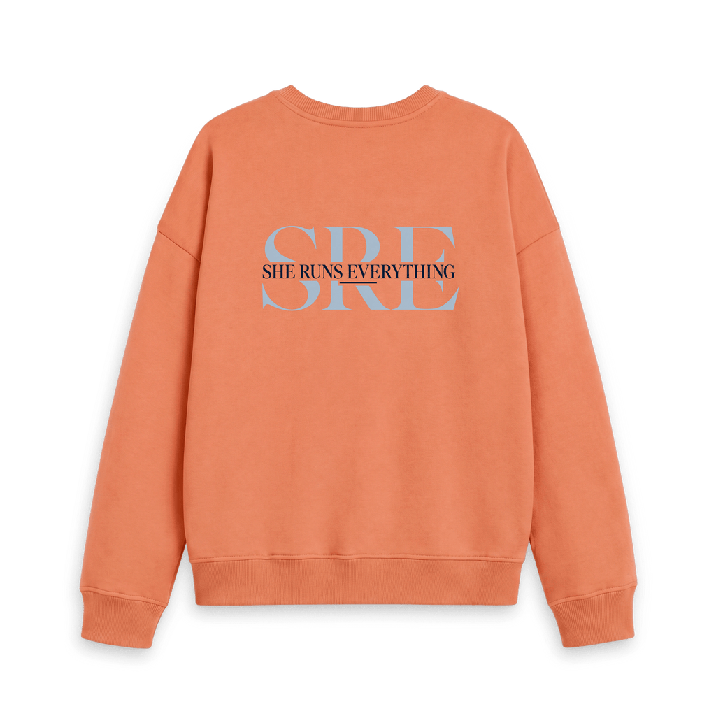 Apricot Printed Sweater Back