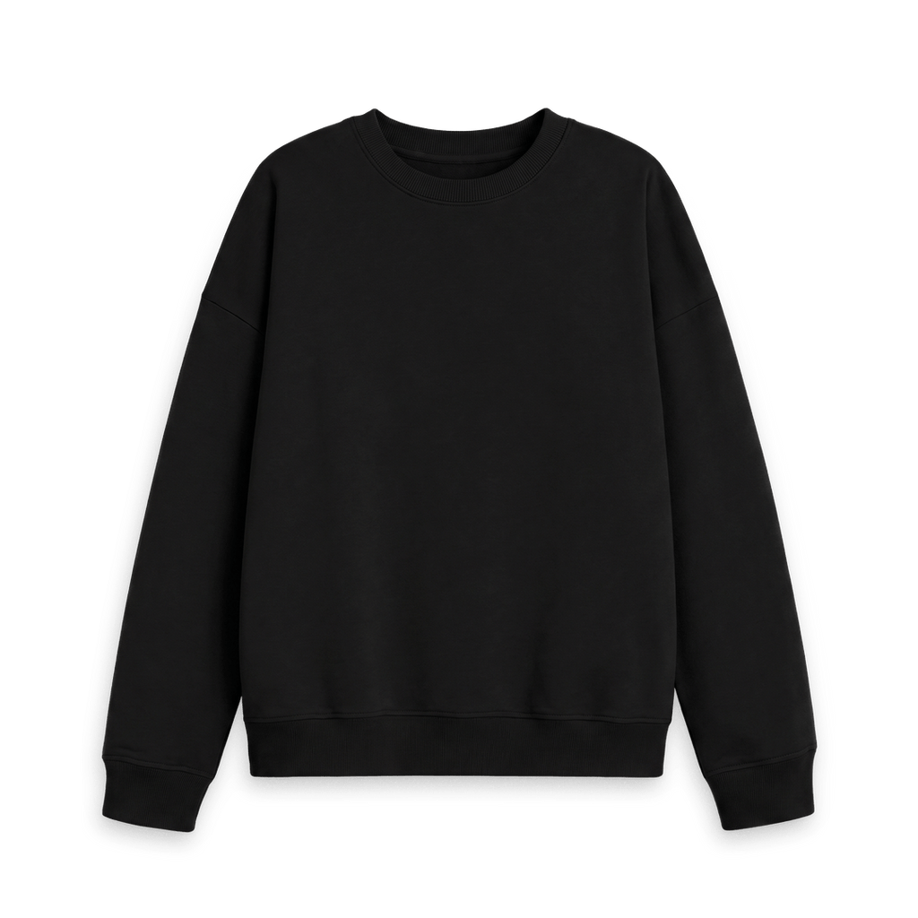 Black Printed Sweater Front