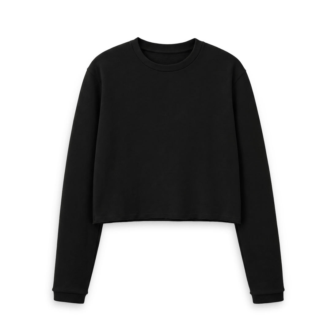 Black Printed Boxy Jumpers Front